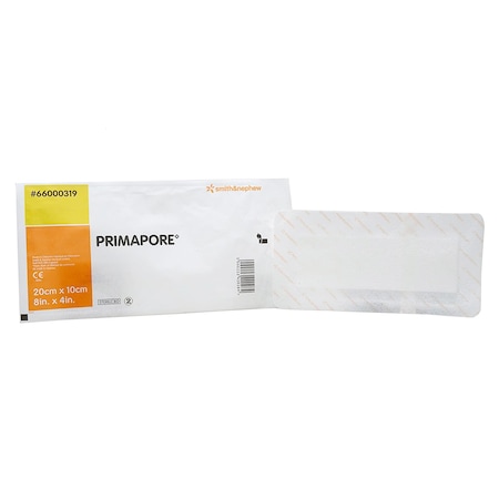 Primapore Adhesive Dressing, 4 X 8 Inch, Rectangle, Sterile, 20PK 66000319